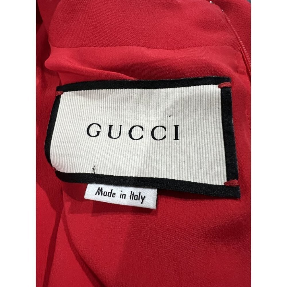 Gucci Red Wool Silk Sheath Classic Red Dress $2,800 - Picture 11 of 17